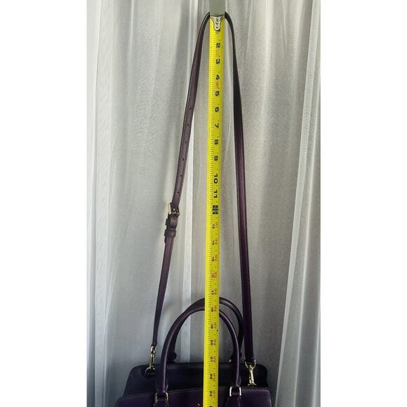 Kate Spade Ripe Plum Madison Saffiano Leather Medium Purple Bag Satchel EUC - Picture 12 of 15